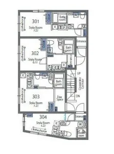 カーサ・スカートラ馬込【3階】の間取り