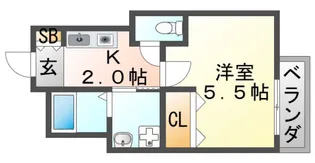 カルム吹田【2階】の間取り