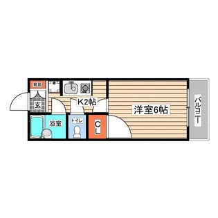 サンヒルズミヤケ倉本【2階】の間取り