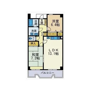 エクセルコート海老名【6階】の間取り