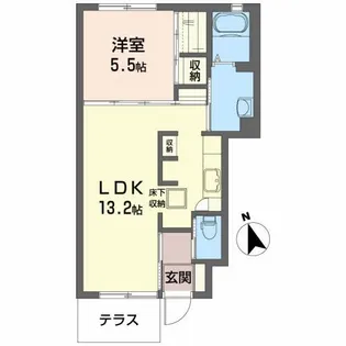 カーサ・テル【1階】の間取り