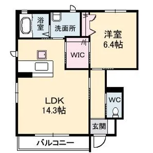 シャーメゾン・ヴェルデ B棟【1階】の間取り