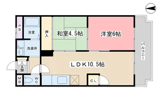 御陵レジデンス【3階】の間取り