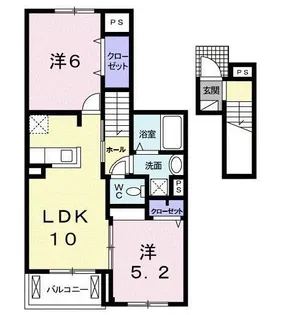 リヴェール聖【2階】の間取り
