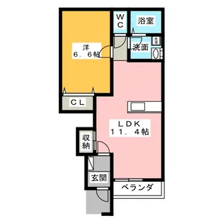 コーポさわ【1階】の間取り