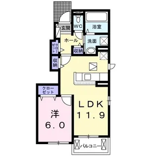 ラルミエールメゾンVI【1階】の間取り