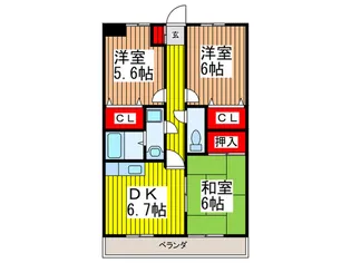 コモド大宮上小町第1【2階】の間取り