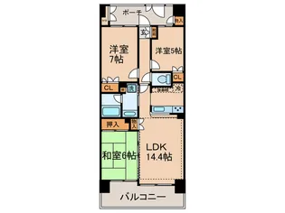 オーチャードプラザ【3階】の間取り