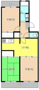 エクセルけやき台【4階】の間取り