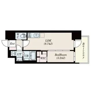 エステムコート大阪・弁天町【13階】の間取り