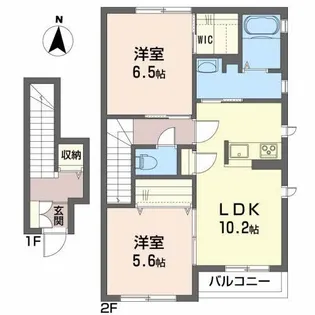 シャーメゾン グランミュウ【2階】の間取り