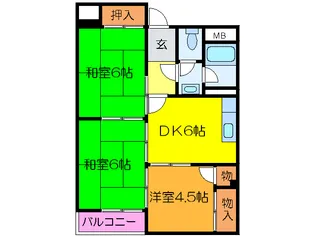 大真マンション【3階】の間取り