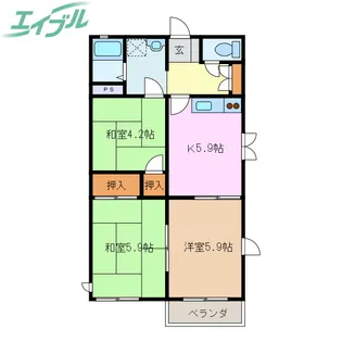 グランシャリオ C【2階】の間取り