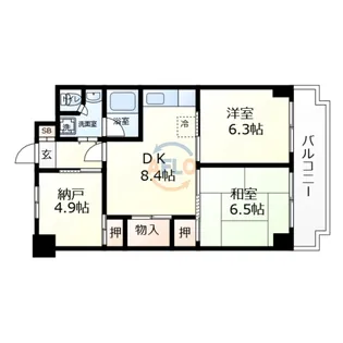 ヒルブリッジヒルNo.2【4階】の間取り