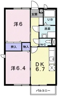 ソレアードT【2階】の間取り