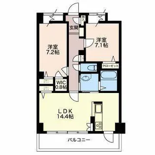 グリーンベル【5階】の間取り