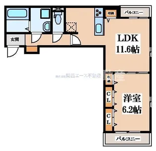 オベルジーヌ【3階】の間取り
