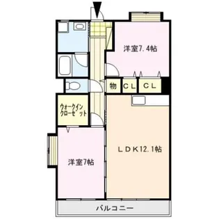 クロスロード【5階】の間取り