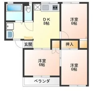 ホリディハイツ【1階】の間取り