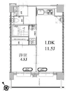 三軒茶屋グリーンマンション【6階】の間取り