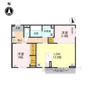 エクシード2【3階】の間取り