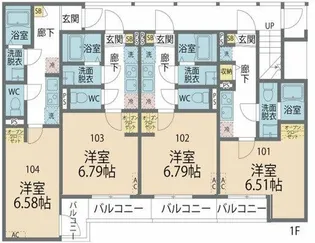 カインドネス本厚木ガーデンII【1階】の間取り