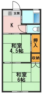 ヤシロ荘【1階】の間取り