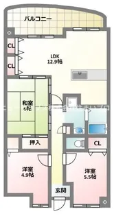 パールメガリス【5階】の間取り
