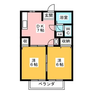 サンビレッジC【2階】の間取り