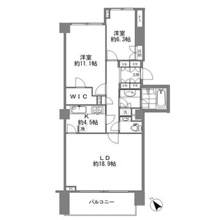 神宮前五丁目ブランシェ 404【4階】の間取り