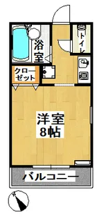 中央ハイツB棟【1階】の間取り