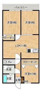 ハイネスアリタリア【6階】の間取り