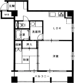 フェイズイン大濠【4階】の間取り