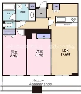 D’グラフォート浜松D’sTower【13階】の間取り