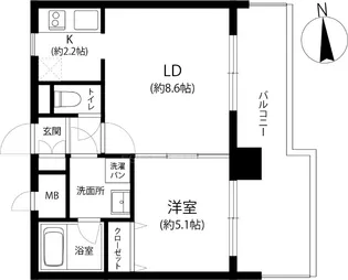 リフェスタ渡辺通【3階】の間取り