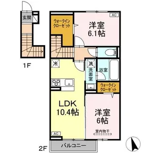 Sun・Coast【2階】の間取り