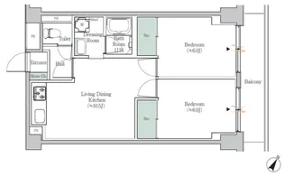brookside suitengu-mae【6階】の間取り