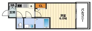 エスリードレジデンスグラン大阪福島ノース【8階】の間取り