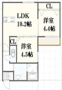 千里山東4丁目PJ【2階】の間取り