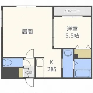 クラリス菊水V【3階】の間取り