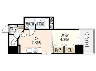 OWLSTYLE NISHIKIMACHI II【10階】の間取り
