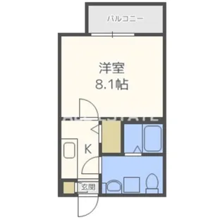 カルミア鶴橋【1階】の間取り