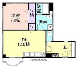 リブラ十番丁【1階】の間取り