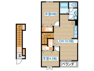ハイツカトレアIII【2階】の間取り