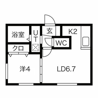 ルーク新札幌【3階】の間取り