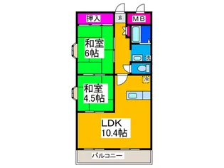 AXIS JUNII番館【3階】の間取り
