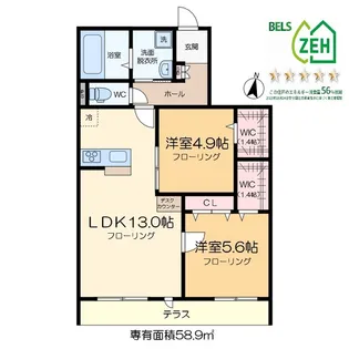 Island Root【1階】の間取り