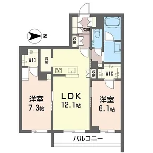 ロングウッドテラス【3階】の間取り
