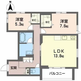 Crestieq大岩本町【2階】の間取り