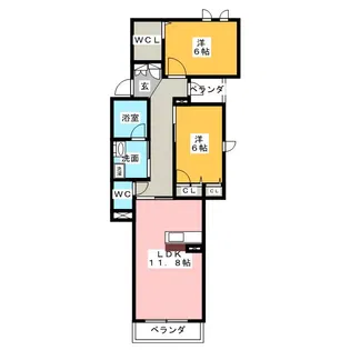 エミネンスフジ【3階】の間取り